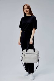 Zoozie Bags 2389 Bolsa Tote de Lona Gris 33 x 30 x 10 cm